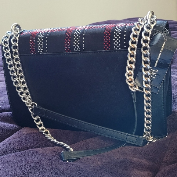 INC studded red, silver and black rhinestone purse. - Picture 5 of 5